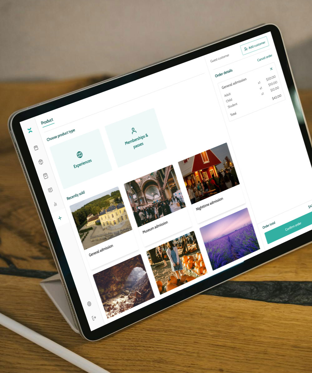 The online dashboard on Beyonk's attraction ticketing software and EPOS - the best Simpletix alternative